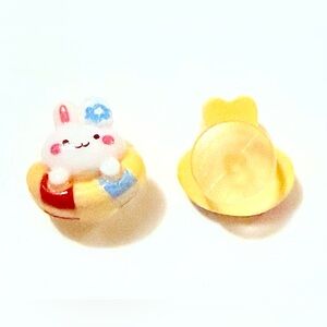 2 Bunny Resin Glossy Croc Charms Shoe Charm Jibbit Disney Croc Charms
